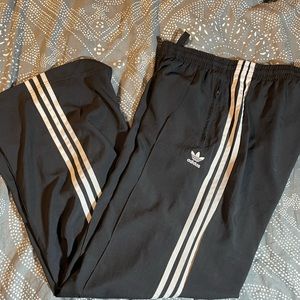 Black Adidas Stripe Athleisure Track Pants Large